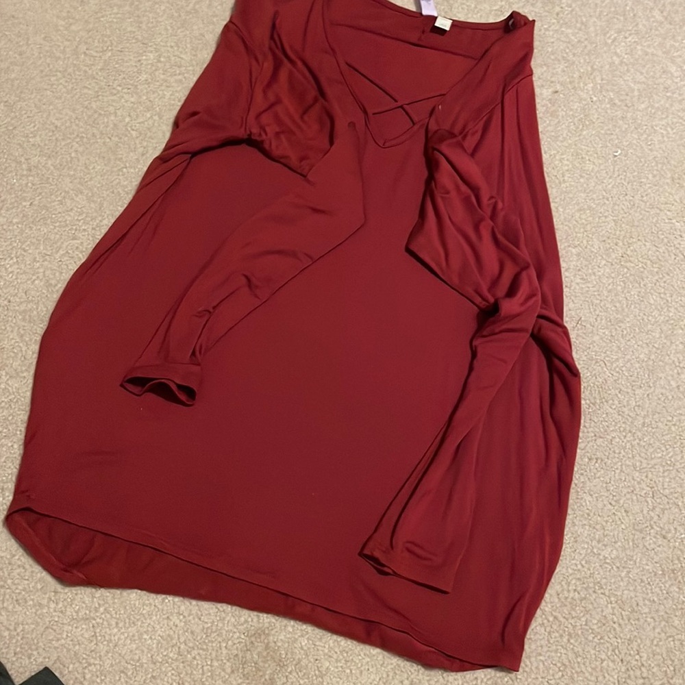 Cute tunic like shirt can be worn with tights and booties